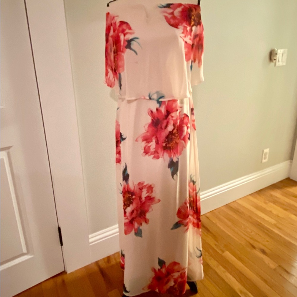 Nordstrom brand way-in maxi strapless dress